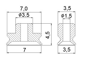 Vacuum Pads PFG-3.5*7