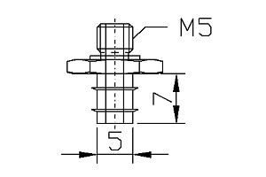 吸盤螺絲 M5