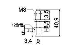 緩衝金具M8