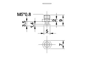 吸盤螺絲 M5