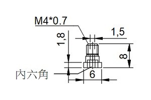 吸盤螺絲 M4