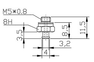 吸盤螺絲 M5