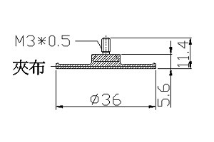 夾布膜片 036*1.9H-口-A3                                 