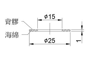 海綿 SA1-25*15/1