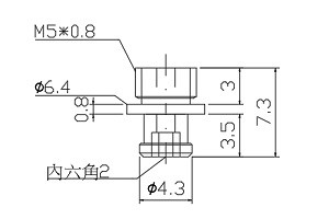 吸盤螺絲 M5