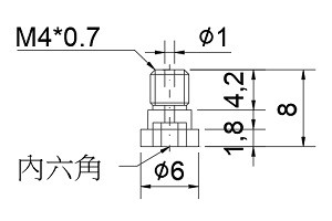 吸盤螺絲 M4